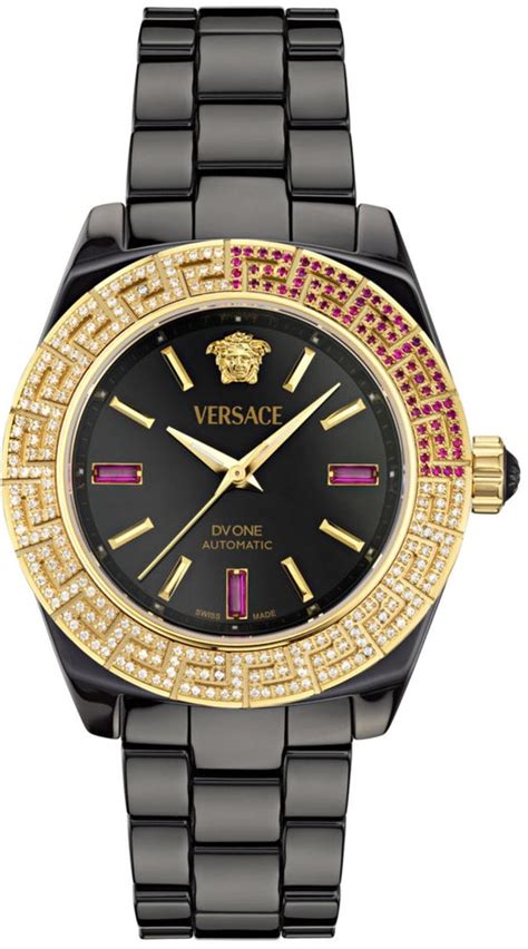 versace dv one diamond chronograph watch|men's gold Versace watch.